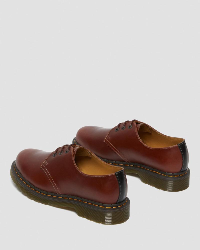 Men's Dr Martens 1461 Men's Abruzzo Leather Oxfords Shoes Brown / Black | AU 599SGL